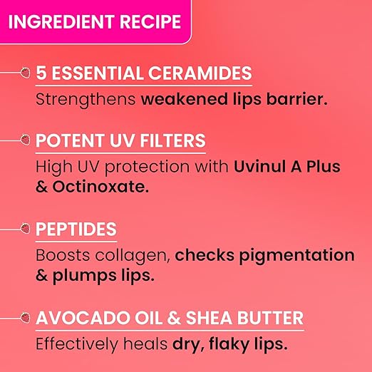 Ceramide & Peptide Barrier Repair Lip Balm SPF 50 – Red Romance (10g) - Image 4